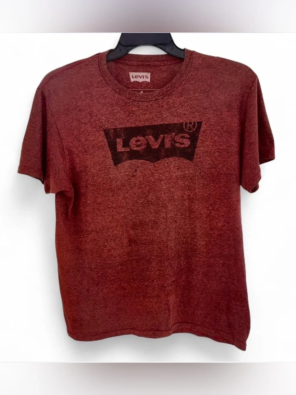 Levi’s Men’s Medium Red Heather Graphic Logo T-Shirt Short Sleeve Batwing Tee M